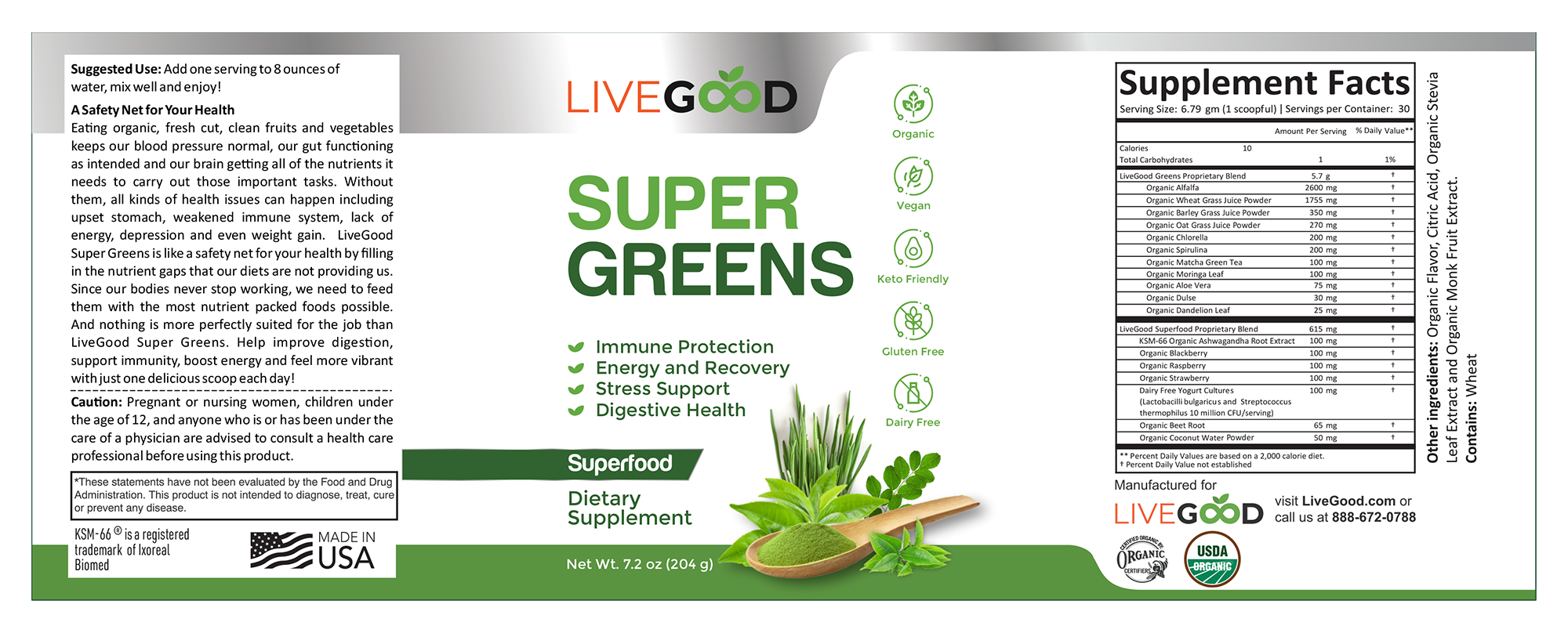 Bloom greens and superfoods